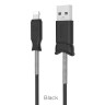 Usb Кабель-зарядка Lightning Hoco X24 Pisces 2.4A 1м силиконовый черный