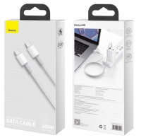 Кабель-зарядка Type-C на Type-C Baseus High Density Braided 100W 1м (CATGD-02) белый