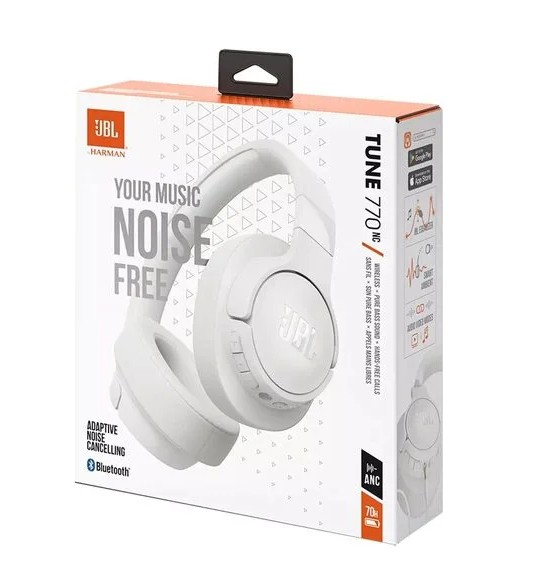 Стереонаушники Bluetooth Полноразмерные JBL T770NC BT5.3/690mAh/70ч белые