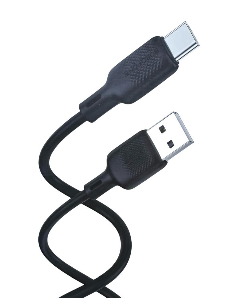 Usb Кабель-зарядка Type-C Borofone BX113 3A 3м силиконовый черный