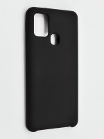 Накладка для Samsung Galaxy A21S Silicone cover без логотипа черная