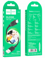 Usb Кабель-зарядка Micro Hoco X90 3A 1м силиконовый черный