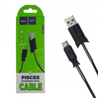 Usb Кабель-зарядка Micro Hoco X24 Pisces 2.4A 1м силиконовый черный