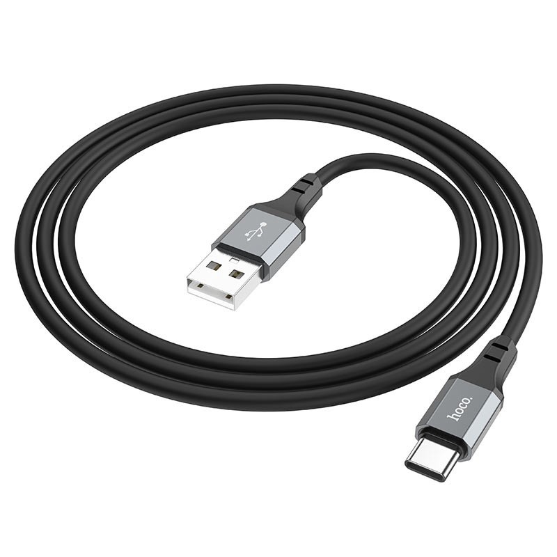 Usb Кабель-зарядка Type-C Hoco X86 3A 1м мягкий силиконовый черный