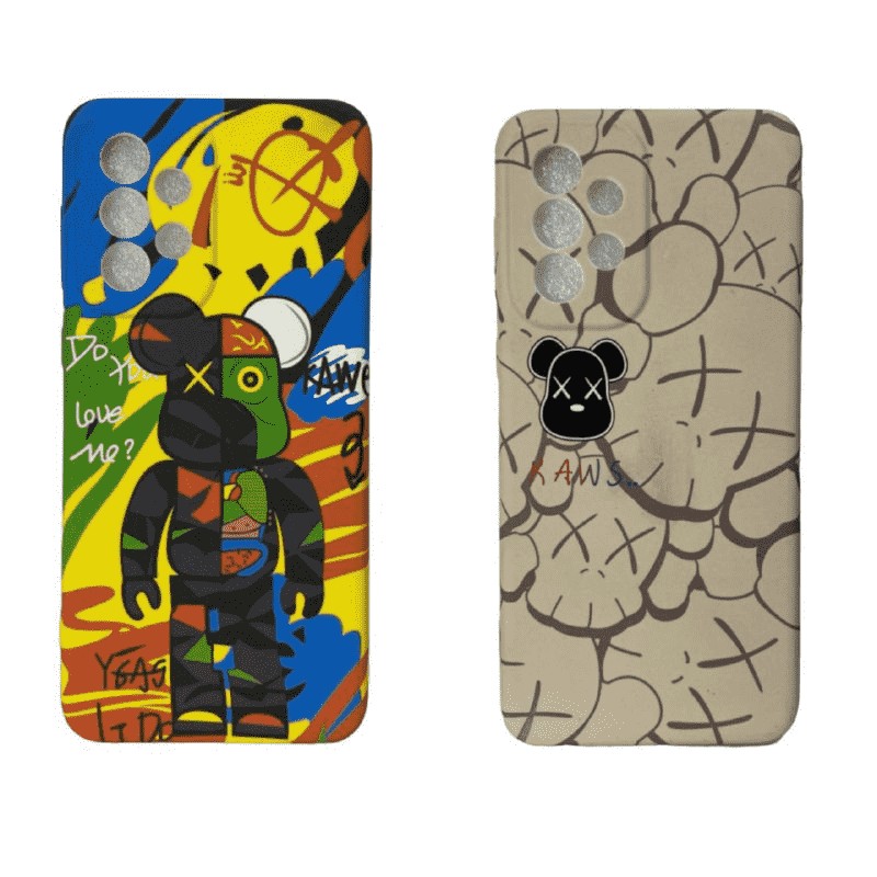 Накладка для Samsung Galaxy A33 5G силикон цветной с рисунками