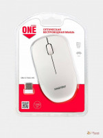 Мышь беспроводная Smartbuy ONE 370AG USB/DPI 1200/3 кнопки/1AA бело-серая (SBM-370AG-WG)