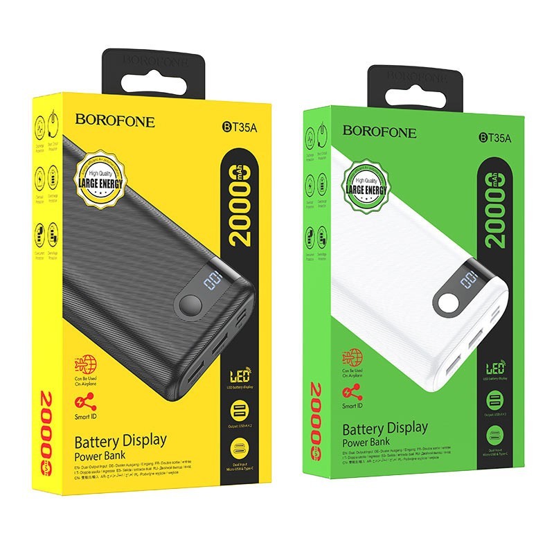 Powerbank Borofone BT35A 20000mAh 2USB черный