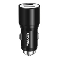 Автомобильное заряд. устр. Walker 2USB 2.4A WCR-21 черное