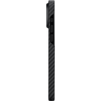 Накладка для i-Phone 15 Pro 6.1&quot; Pitaka Magez Case 4 Aramid Fiber 1500D черно-серый