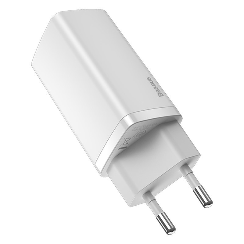 Сетевое зар. устр. Baseus GaN2 Lite Quick Charger 1USB/1C 65W (CCGAN2L-B02) белое