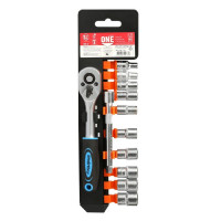 Ключ-трещотка с набором головок (12 предметов) Smartbuy One Tools