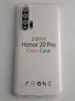 Чехол-накладка силикон 2.0мм Huawei Honor 20 Pro прозрачный