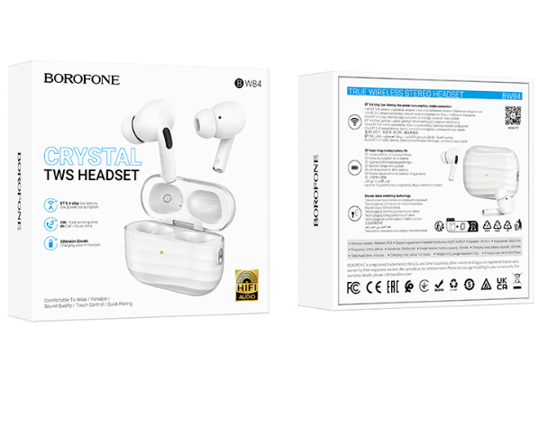 Беспроводные наушники TWS Borofone BW84 белые