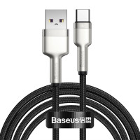 Usb Кабель-зарядка TYPE-C Baseus Cafule Series Metal Data Cable 66W 2м (CAKF000201) черный
