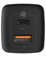 Сетевое зар. устр. Baseus GaN2 Lite Quick Charger 1USB/1C 65W (CCGAN2L-B01) черное