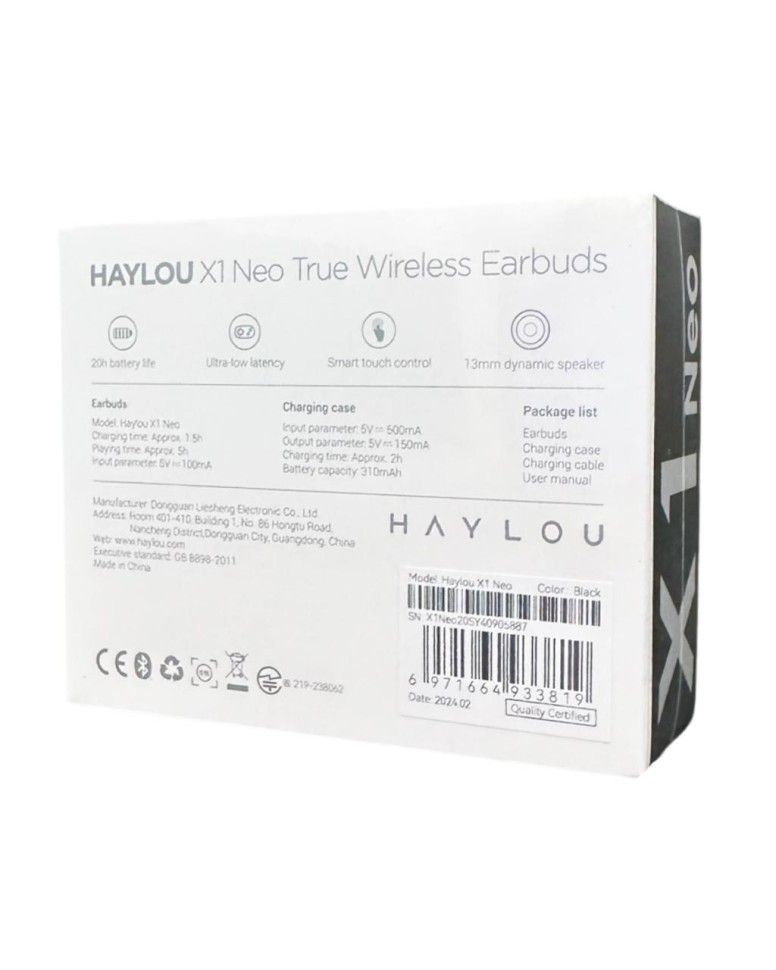 Беспроводные наушники Haylou X1 Neo черные