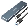 Внешний корпус для M2 NVMe/NGFF (SATA) Orico PVM2F-C3 USB-C3.1 серебристый