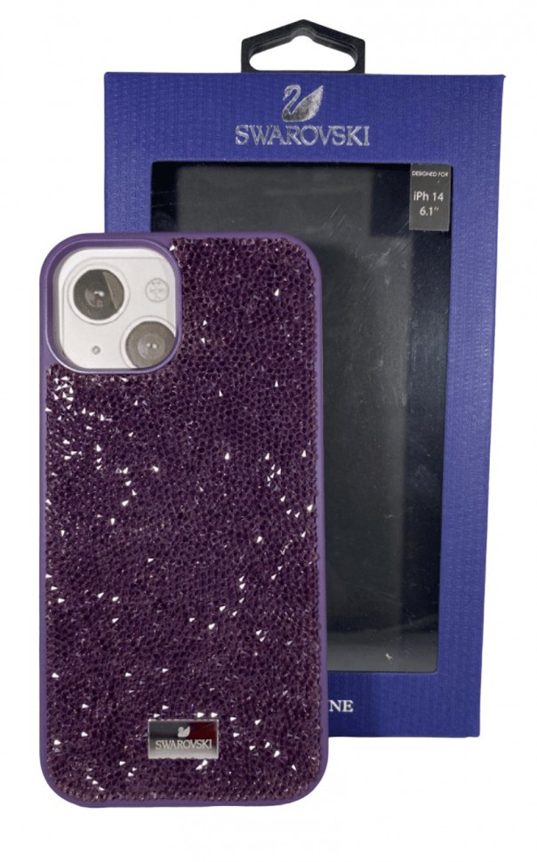 Накладка для i-Phone 14 6.1" Swarovski фиолетовый