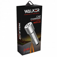 Автомобильное заряд. устр. Walker 2USB 2.4A WCR-22 тёмно-серый