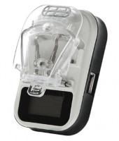 Сетевое зар. устр. BIOS с дисплеем + USB 1A с евровилкой и автополярностью белое