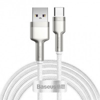 Usb Кабель-зарядка TYPE-C Baseus Cafule Series Metal Data Cable 66W 2м (CAKF000202) белый