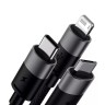 Usb Кабель-зарядка Micro+Lightning+Type-C Baseus StarSpeed 3.5A 0.6м (P10319900111-00) чёрный