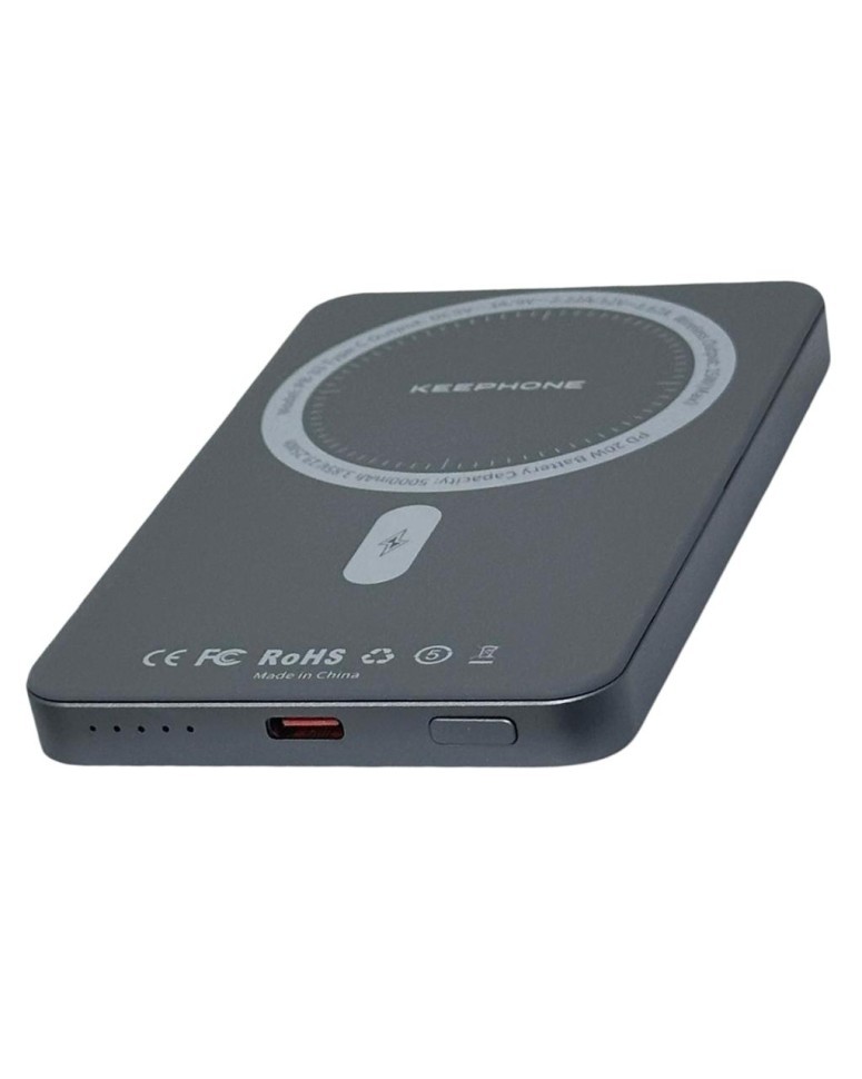 Powerbank с беспроводной зарядкой Keephone Lucci PB-33 5000mAh 1C 20W KPFRAPB-33BK серый