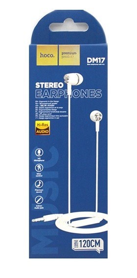 Наушники с микрофоном Hoco DM17 1.2м белые