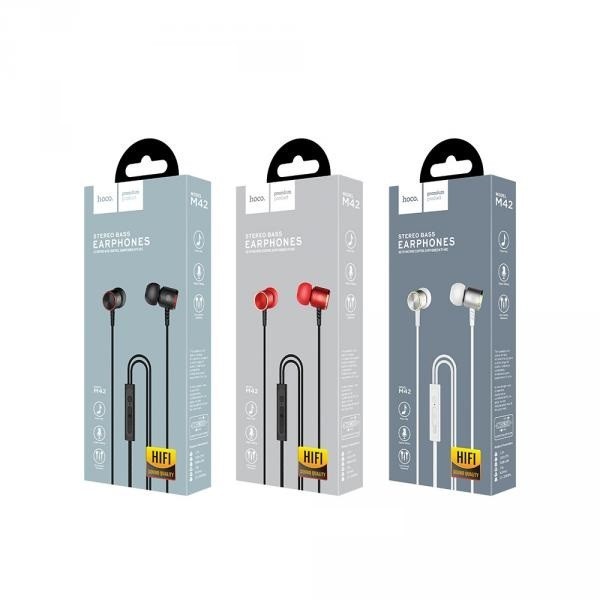 Стереонаушники Hoco M42 с микрофоном черные