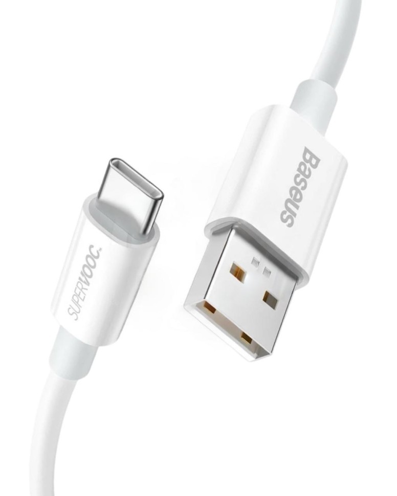 Usb Кабель-зарядка TYPE-C Baseus Superior Supervooc 65W 1м (CAYS000902) белый