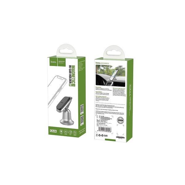 Держатель в автомобиль на торпеду Hoco CA44 серебристый