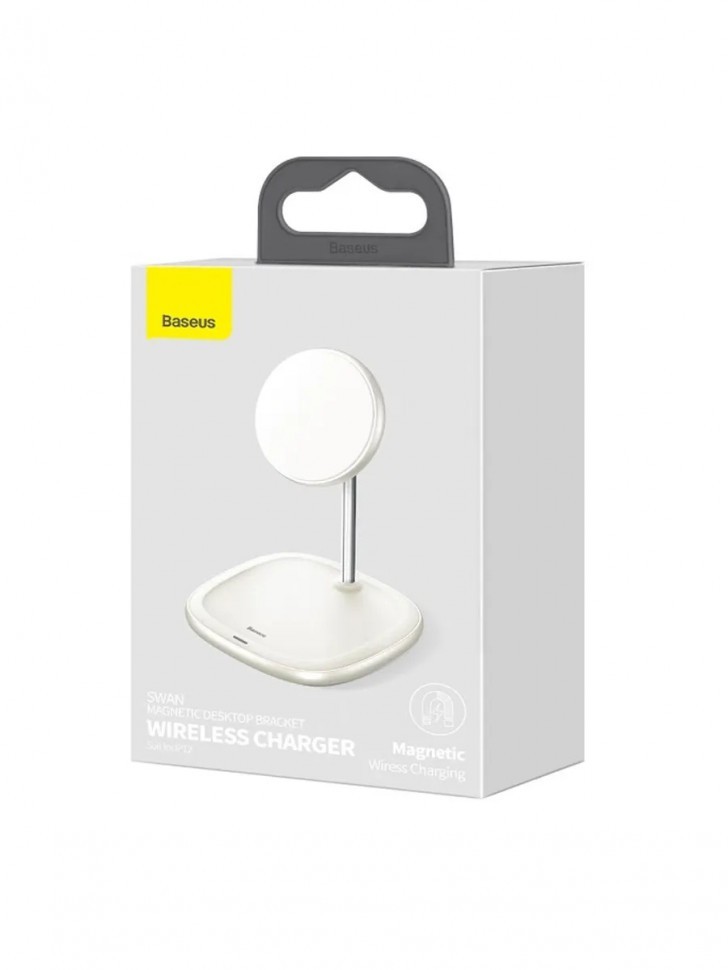 Беспроводное зарядное устройство Baseus Swan Magnetic 15W QC 3.0 (WXSW-02) белое
