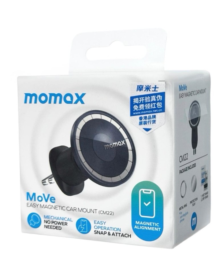 Держатель магнитный в воздуховод Momax MoVe CM22E черный