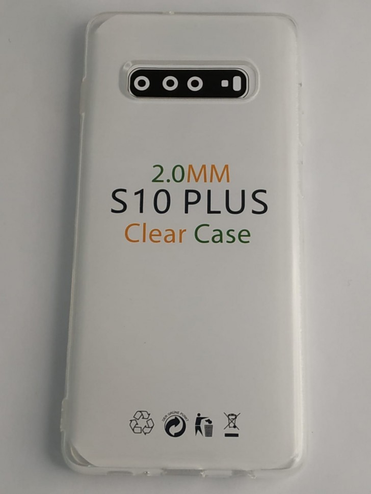 Чехол-накладка силикон 2.0мм Samsung Galaxy S10 Plus прозрачный