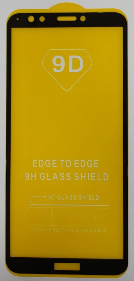 Защитное стекло для Huawei Honor Y7 (2018)/7C/7C Pro 9D черное