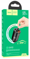 Автомобильное заряд. устр. Hoco NZ2 1USB+Type-C 3А 30W черное
