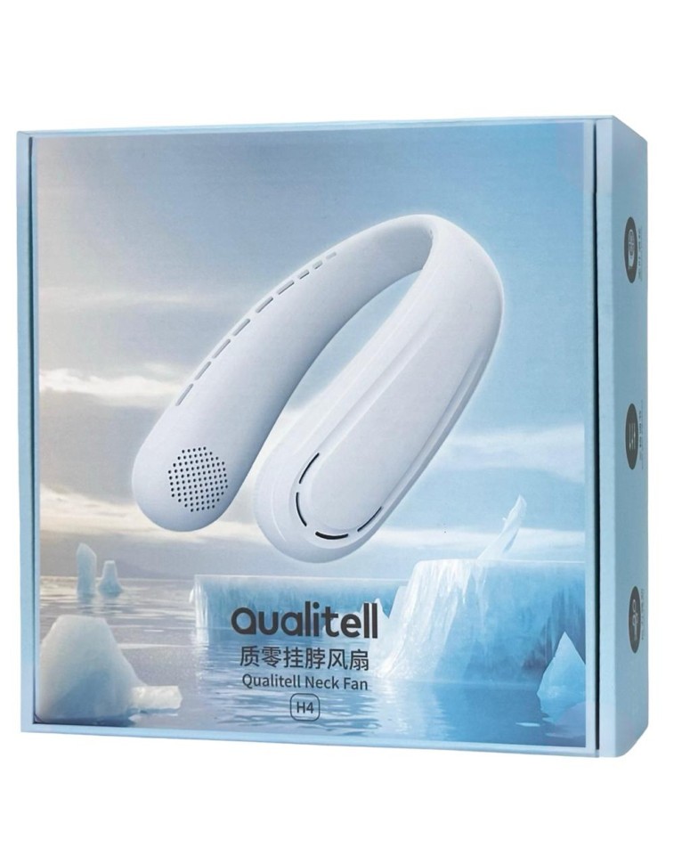 Мини-вентилятор портативный на шею Qualitell H4 ZSM240614 белый