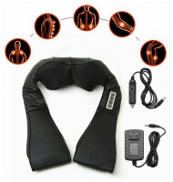 Массажер для шеи/плеч/спины/ног многофункциональный массажер электрический с подогревом черный