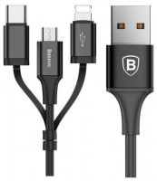 Usb Кабель-зарядка Micro+Lightning+Type-C 3 in 1 CA3IN1-ZY01 чёрный