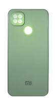 Чехол-накладка для Xiaomi Redmi 9C силикон (стеклянная крышка) салатовая