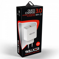 Сетевое зар. устр. Walker WH-25 1USB 2.1A быстрый заряд QC 3.0 белое