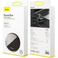 USB концентратор Baseus Type-C+USB A to USB3.0*1+USB2.0*3 CAHUB-GA01 чёрный