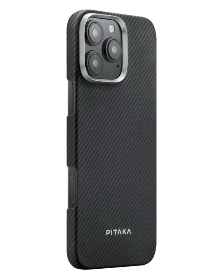 Накладка для i-Phone 16 Pro Max 6.9" Pitaka Ultra Slim case черно-серая