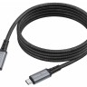 Usb Кабель-зарядка Type-C на Type-C Hoco US01 3в1 100W/10Gbps/4K 60Hz 1.8м черный