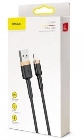 Usb Кабель-зарядка Lightning Baseus Cafule 2м CALKLF-CV1 черно-золотистый