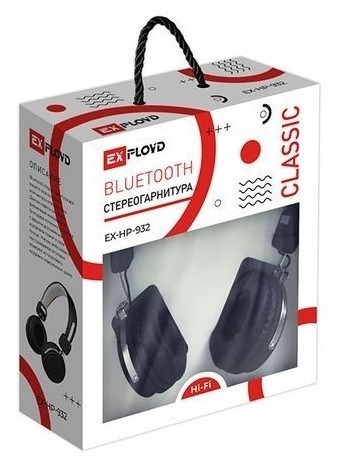 Стереонаушники Bluetooth полноразмерные Exployd EX-HP-932 BT4.0/6ч чёрный