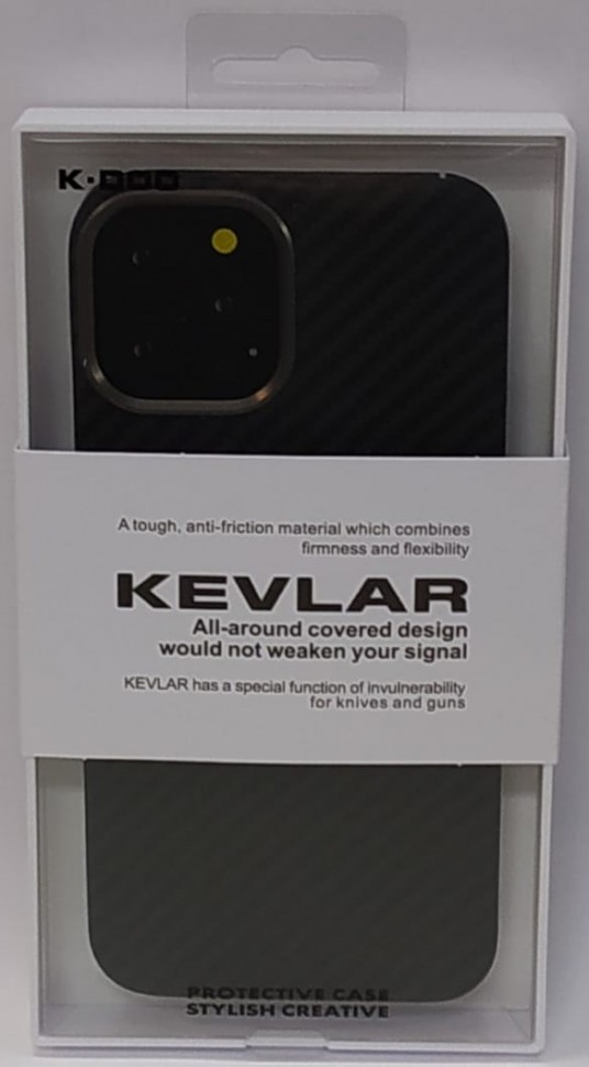Накладка для i-Phone 12 Pro Max K-Doo Kevlar пластик черная