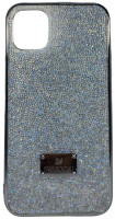Накладка для i-Phone 11 6.1&quot; Swarovski силикон (с блестками) белый