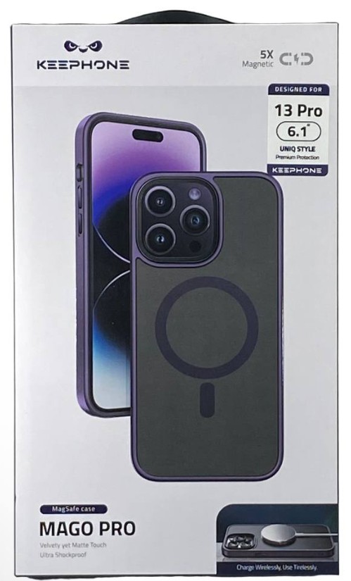Накладка для i-Phone 13 Pro Keephone Mago Pro Magsafe матовый пурпурный