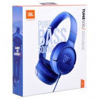 Стереонаушники полноразмерные JBL Tune 500 с микрофоном 1.2м синие